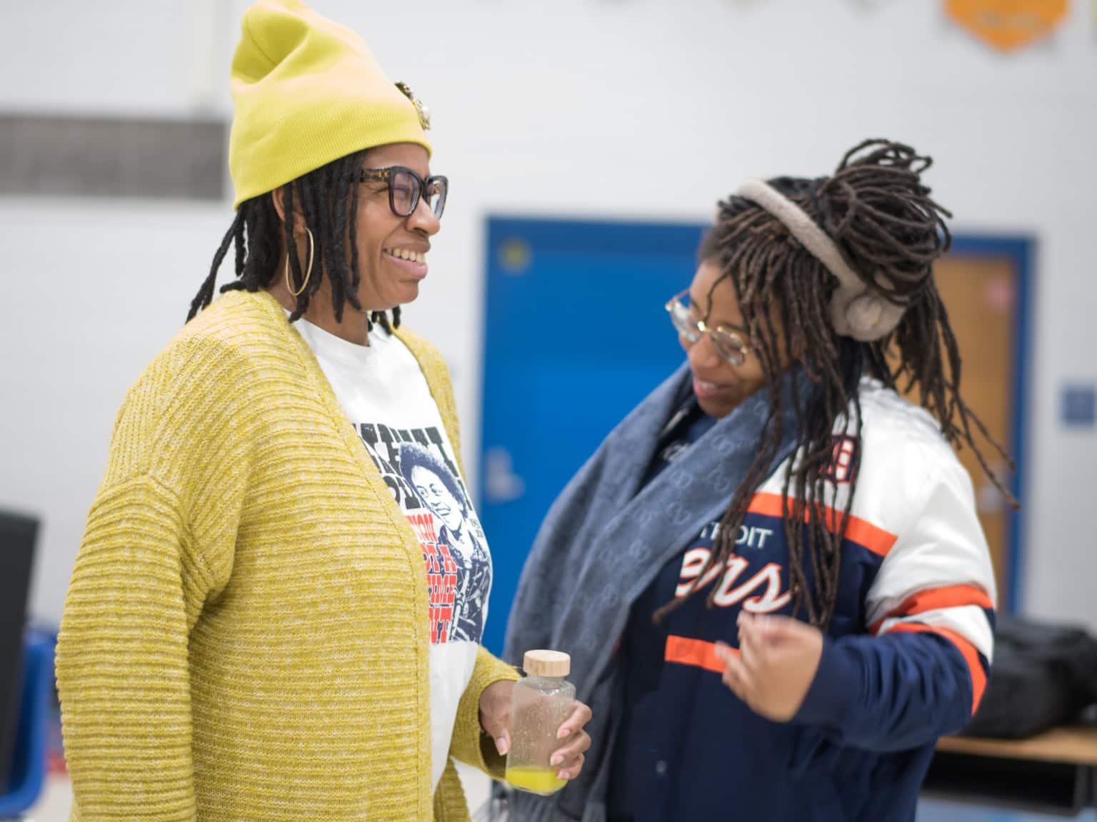 Yolonda Lavender with Jessica Ivey at rehearsal. Photo: Fran Dwight