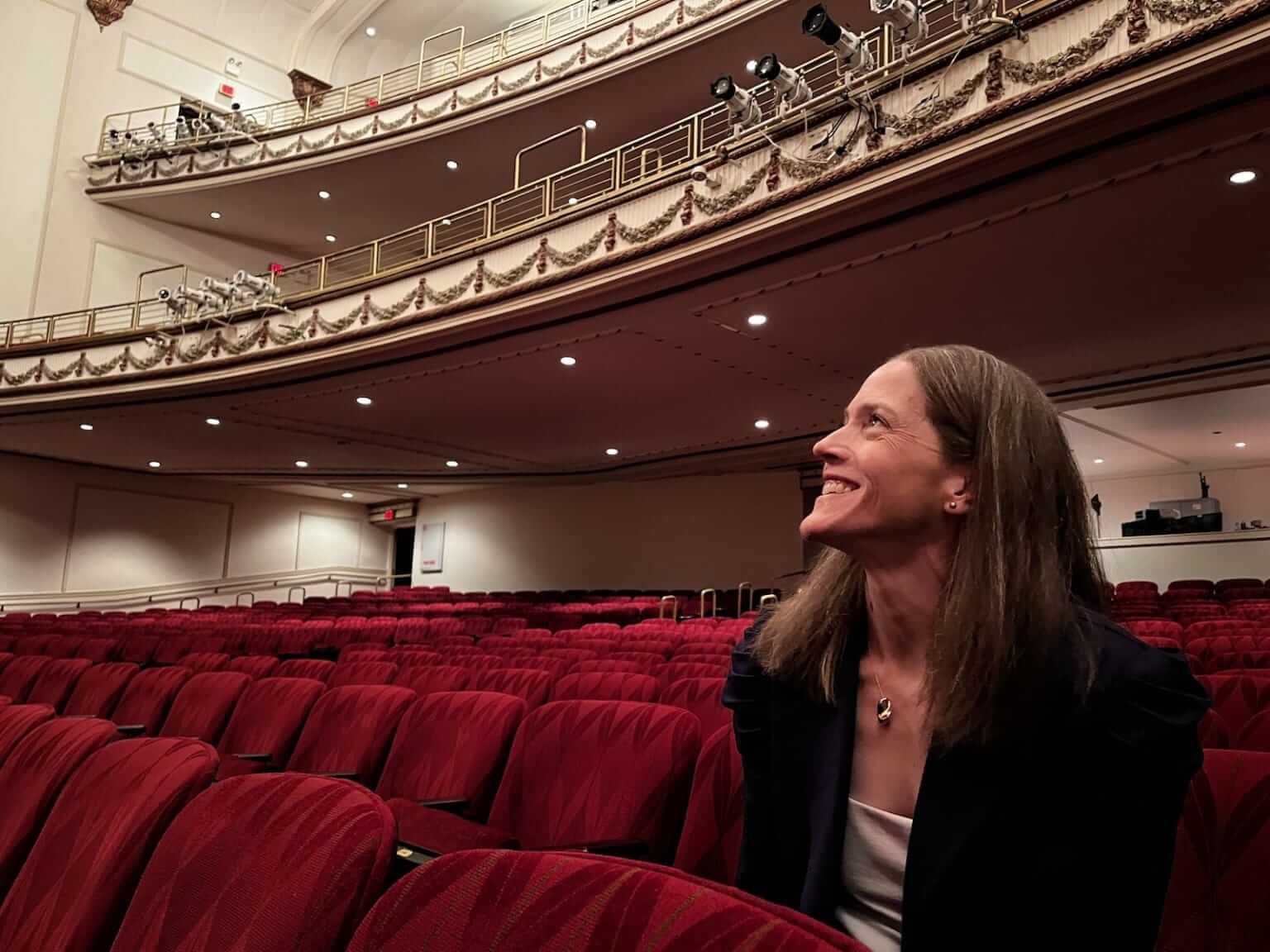 Amy Williams in Chenery Auditorium